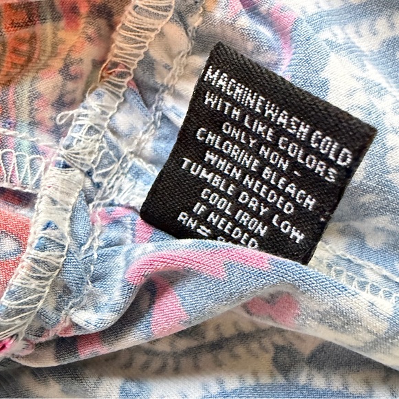 MSK Drop Waist Sleeveless Tiered Midi Dress Bright Blue Paisley, Medium - Picture 10 of 11